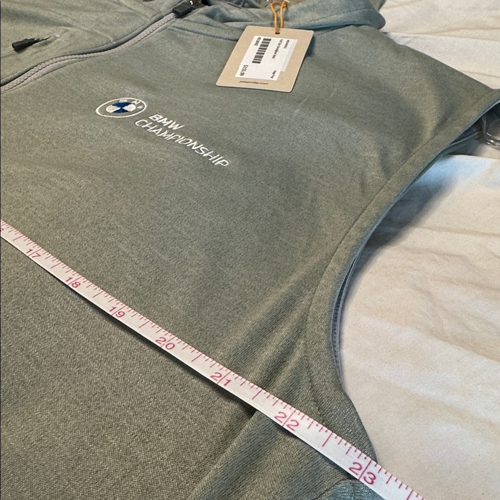 Peter Millar Full Zip Cloudglow Vest- Sage Fog L-from the BMW championship - Picture 5 of 9